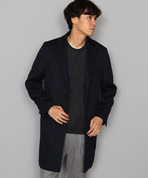 green label relaxing（グリーンレーベルリラクシング）の「CM★ニットフリース  チェスターコート ◆（チェスターコート・メンズ・ネイビー/グレー・XL/L/XXL/M/XS/S）」の21枚目の写真