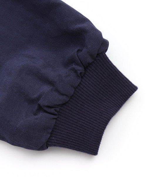 apres les cours(アプレレクール)の「肩シャーリングリボンジャケット(ノーカラージャケット・キッズ・ネイビー/カーキ・90/100/110/120/80/130/140)」の7枚目の写真