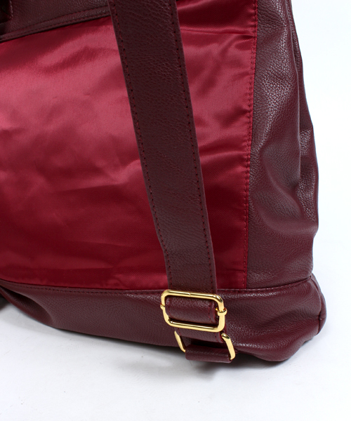 WEGO（ウィゴー）の「WEGO/ダブルベルトリュック（バックパック/リュック・レディース・ブラック/ネイビー/ワイン・FREE）」の8枚目の写真