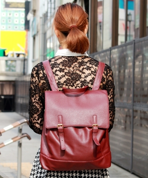 WEGO（ウィゴー）の「WEGO/ダブルベルトリュック（バックパック/リュック・レディース・ブラック/ネイビー/ワイン・FREE）」の11枚目の写真