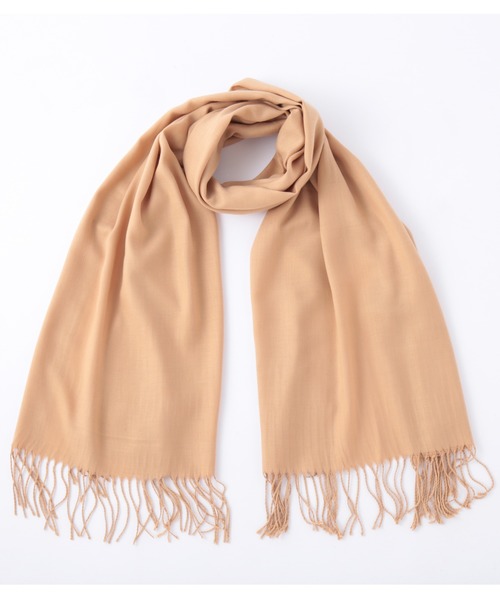 Jubilee Fabric（ジュビリーファブリック）の「大判ストール　スムースマテリアル（ストール/ショール・レディース・レッド/キャメル/ワイン/バーガンディー/ベージュ/マスタード/ピンク/ライトピンク/ホワイト/オフホワイト/アイボリー/ダークベージュ/チェリーピンク・FREE）」の6枚目の写真