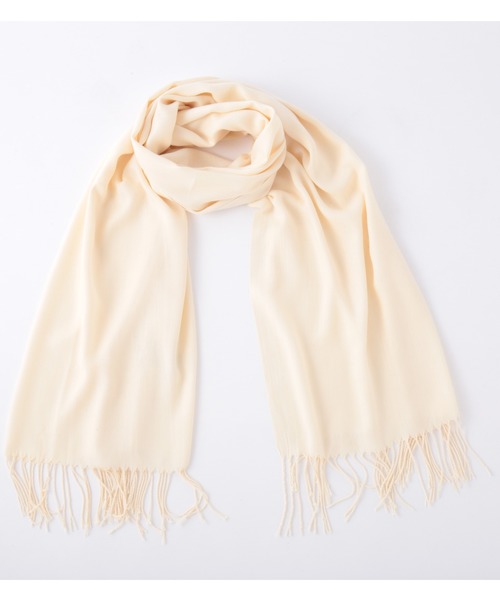 Jubilee Fabric（ジュビリーファブリック）の「大判ストール　スムースマテリアル（ストール/ショール・レディース・レッド/キャメル/ワイン/バーガンディー/ベージュ/マスタード/ピンク/ライトピンク/ホワイト/オフホワイト/アイボリー/ダークベージュ/チェリーピンク・FREE）」の4枚目の写真