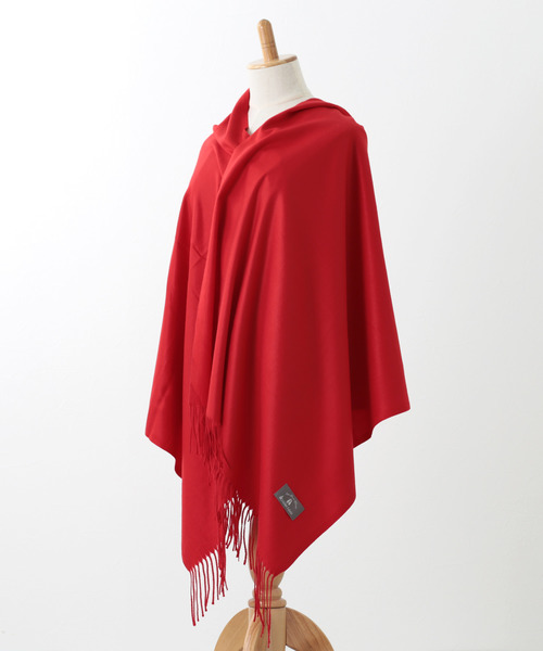 Jubilee Fabric（ジュビリーファブリック）の「大判ストール　スムースマテリアル（ストール/ショール・レディース・レッド/キャメル/ワイン/バーガンディー/ベージュ/マスタード/ピンク/ライトピンク/ホワイト/オフホワイト/アイボリー/ダークベージュ/チェリーピンク・FREE）」の20枚目の写真