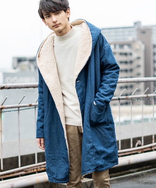 Monroe ロッキーモンロー のファッション Rocky ロング丈ボアコーディガン その他アウター Rocky