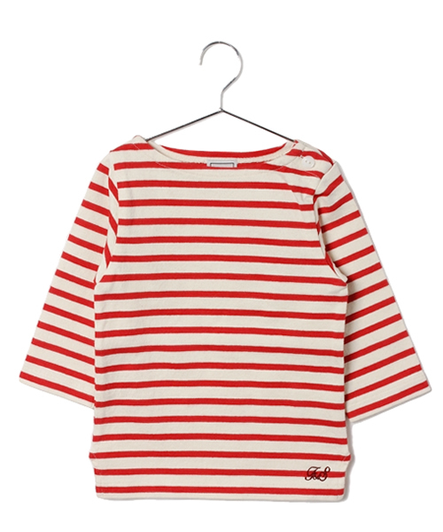 URBAN RESEARCH DOORS KIDS（アーバン リサーチ ドアーズ キッズ　）の「FORK&SPOON　カラーボーダー（Tシャツ/カットソー・キッズ・グリーン/グレー/パープル/ネイビー/ホワイト×ブルー/ホワイト×グリーン/ホワイト×グレー/ホワイト×レッド/ホワイト×イエロー/ホワイト×ネイビー・135/105/120/90）」の3枚目の写真