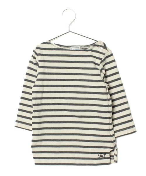 URBAN RESEARCH DOORS KIDS（アーバン リサーチ ドアーズ キッズ　）の「FORK&SPOON　カラーボーダー（Tシャツ/カットソー・キッズ・グリーン/グレー/パープル/ネイビー/ホワイト×ブルー/ホワイト×グリーン/ホワイト×グレー/ホワイト×レッド/ホワイト×イエロー/ホワイト×ネイビー・135/105/120/90）」の2枚目の写真