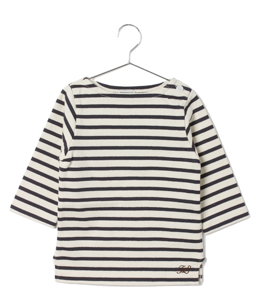 URBAN RESEARCH DOORS KIDS（アーバン リサーチ ドアーズ キッズ　）の「FORK&SPOON　カラーボーダー（Tシャツ/カットソー・キッズ・グリーン/グレー/パープル/ネイビー/ホワイト×ブルー/ホワイト×グリーン/ホワイト×グレー/ホワイト×レッド/ホワイト×イエロー/ホワイト×ネイビー・135/105/120/90）」の6枚目の写真