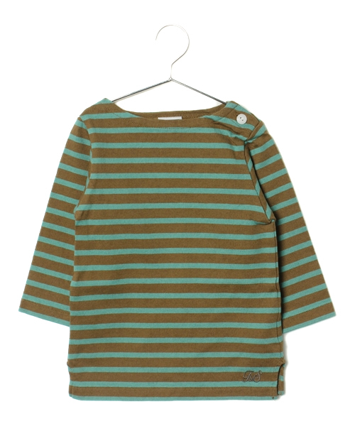 URBAN RESEARCH DOORS KIDS（アーバン リサーチ ドアーズ キッズ　）の「FORK&SPOON　カラーボーダー（Tシャツ/カットソー・キッズ・グリーン/グレー/パープル/ネイビー/ホワイト×ブルー/ホワイト×グリーン/ホワイト×グレー/ホワイト×レッド/ホワイト×イエロー/ホワイト×ネイビー・135/105/120/90）」の8枚目の写真