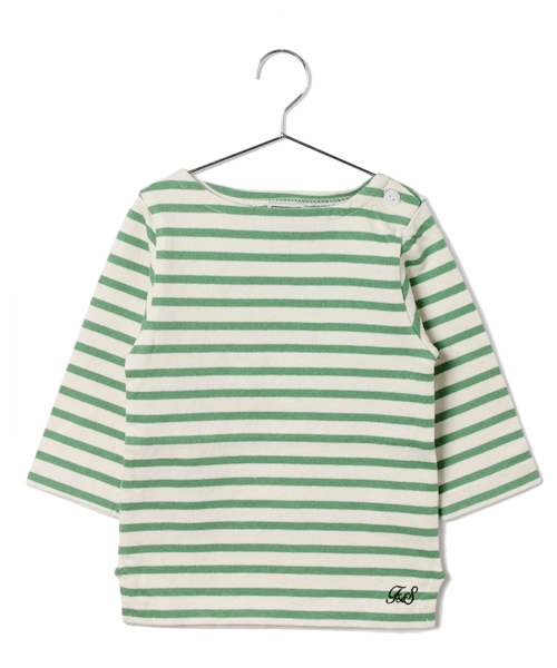 URBAN RESEARCH DOORS KIDS（アーバン リサーチ ドアーズ キッズ　）の「FORK&SPOON　カラーボーダー（Tシャツ/カットソー・キッズ・グリーン/グレー/パープル/ネイビー/ホワイト×ブルー/ホワイト×グリーン/ホワイト×グレー/ホワイト×レッド/ホワイト×イエロー/ホワイト×ネイビー・135/105/120/90）」の15枚目の写真
