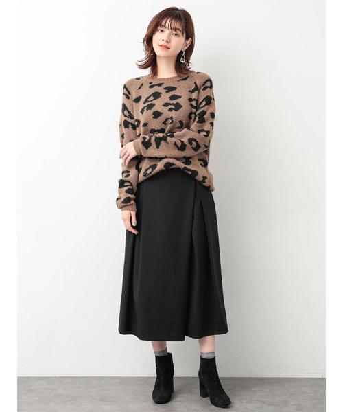 Editt by YECCA VECCA(エディットバイイェッカヴェッカ)の「・レオパードニットプルオーバー(ニット/セーター・レディース・ベージュ/グレー・FREE)」の10枚目の写真