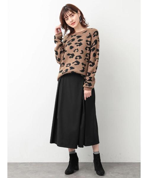 Editt by YECCA VECCA(エディットバイイェッカヴェッカ)の「・レオパードニットプルオーバー(ニット/セーター・レディース・ベージュ/グレー・FREE)」の9枚目の写真