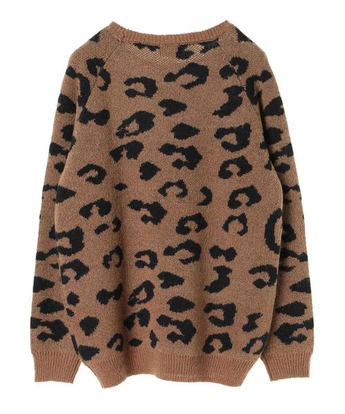 Editt by YECCA VECCA(エディットバイイェッカヴェッカ)の「・レオパードニットプルオーバー(ニット/セーター・レディース・ベージュ/グレー・FREE)」の8枚目の写真