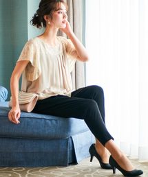 レース×テーパード 結婚式パンツドレス