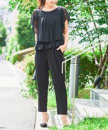 レース×テーパード 結婚式パンツドレス