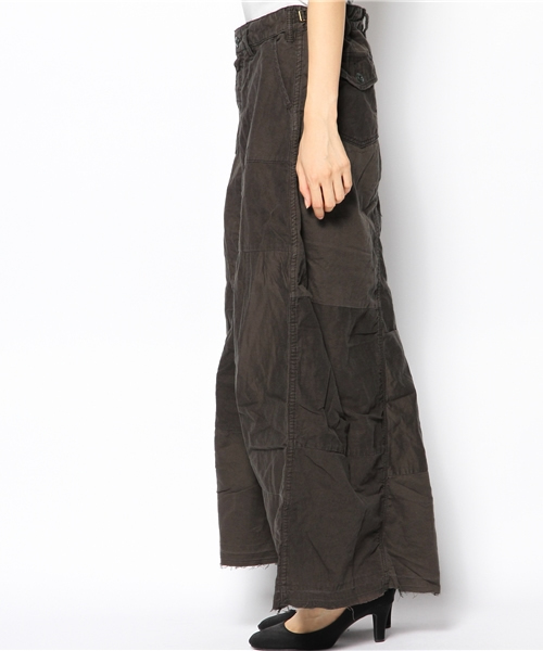 美品 goa ゴア ミリタリー サスペンダー ジップ ギミック ロング スカート 美品 goa ゴア ミリタリー サスペンダー ジップ ギミック ロング