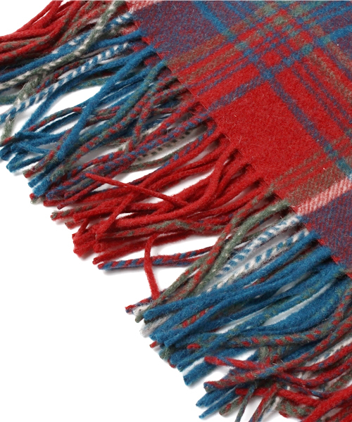 coen（コーエン）の「ウールチェックストール（ストール/ショール・レディース・ナチュラル/レッド/ダークグリーン/ライトブルー/ダークブラウン・フリー）」の7枚目の写真