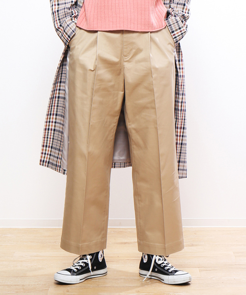 collex(コレックス)の「カルゼストレッチワイドパンツ(パンツ)」|ベージュ