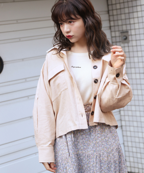 apres jour（アプレジュール）の「スコッチボタンシャツ【ZOZOTOWN限定アイテム】（シャツ/ブラウス・レディース・アイボリー/ピンクベージュ/カーキ/ベージュ・フリー）」の5枚目の写真