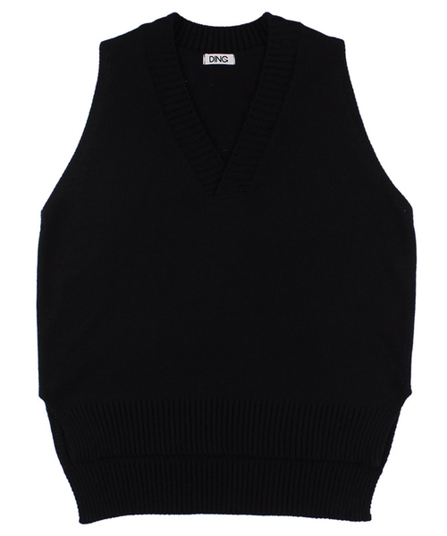 DING（ディング）の「DING/ビッグニットベスト（ベスト・レディース・ホワイト/ブラック/ピンク・FREE）」の15枚目の写真