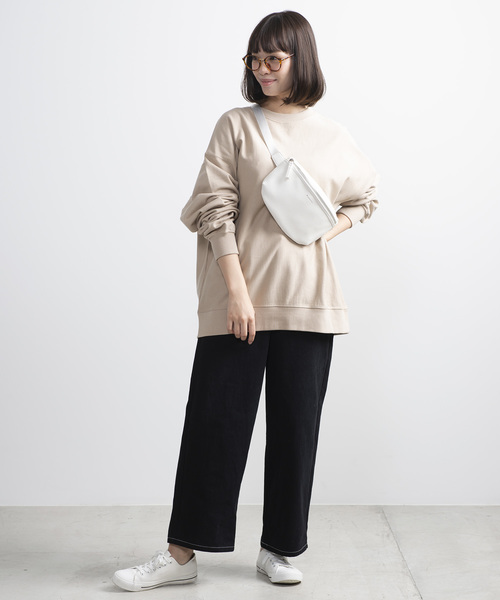 CONVERSE（コンバース）の「WEGO/CONVERSEフェイクレザーボディバッグ（ショルダーバッグ・レディース・ホワイト/ブラック・FREE）」の11枚目の写真