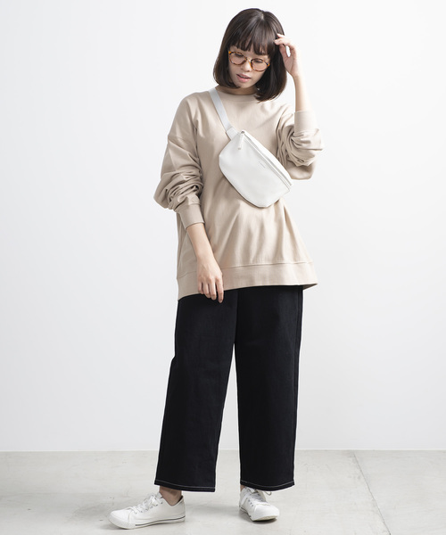 CONVERSE（コンバース）の「WEGO/CONVERSEフェイクレザーボディバッグ（ショルダーバッグ・レディース・ホワイト/ブラック・FREE）」の12枚目の写真