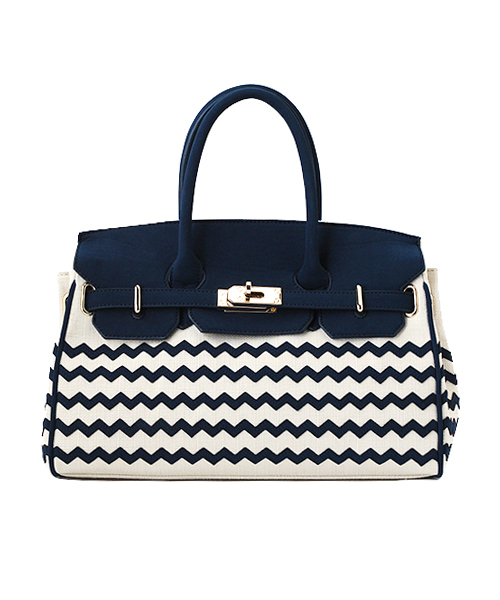 AMBIENT（アンビエント）の「ジグザグトートバック（トートバッグ・レディース・ブラック/ネイビー・FREE）」の2枚目の写真