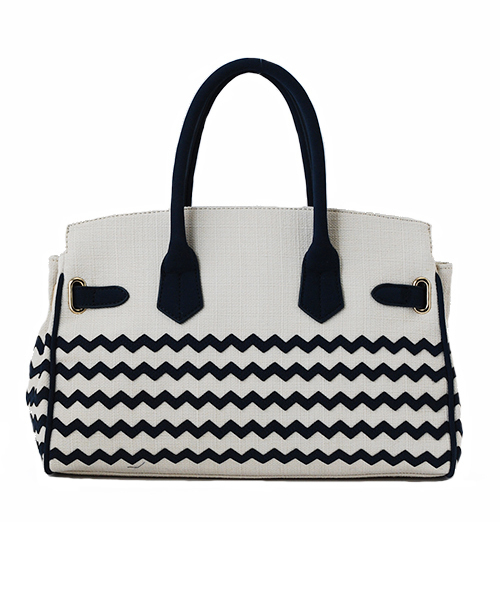 AMBIENT（アンビエント）の「ジグザグトートバック（トートバッグ・レディース・ブラック/ネイビー・FREE）」の5枚目の写真