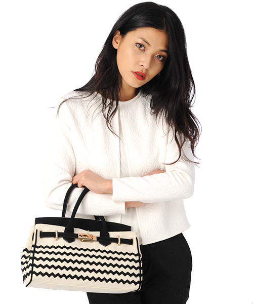 AMBIENT（アンビエント）の「ジグザグトートバック（トートバッグ・レディース・ブラック/ネイビー・FREE）」の11枚目の写真