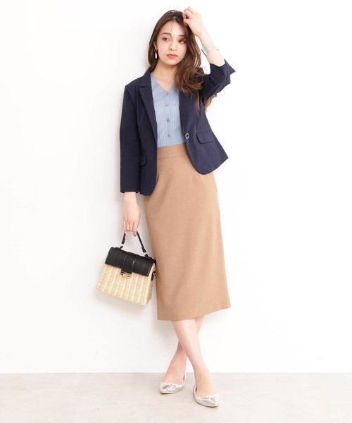 N.(N. Natural Beauty Basic)(エヌエヌナチュラルビューティーベーシック)の「◆ドライタッチタイトスカート(スカート・レディース・ベージュ/ブルー/ピンク・SMALL/MEDIUM)」の6枚目の写真