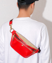 cramp（クランプ）の「CRAMP クランプ / イタリアンシュリンクレザー×キャンバス ポケットバッグ ショルダーバッグ / Cr-5007D（ショルダーバッグ）」