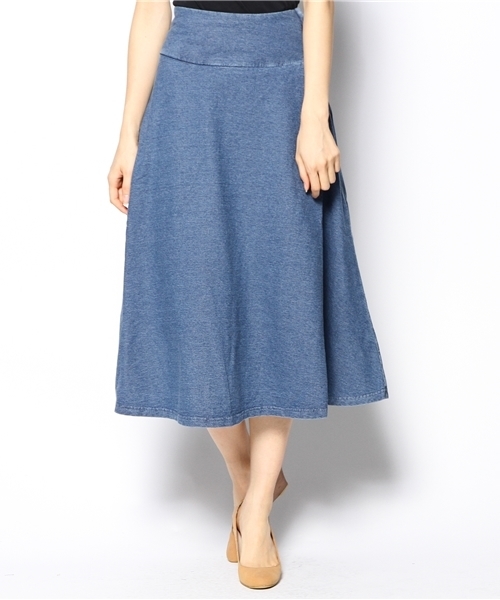 Kastane（カスタネ）の「【Kastane】インディゴサーキュラースカート（スカート・レディース・ライトブルー/ブルー・FREE）」の10枚目の写真