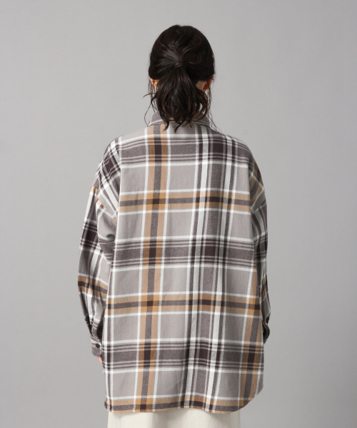 LOWRYS FARM(ローリーズファーム)の「チェックCPOシャツ 850397(シャツ/ブラウス・レディース・グレー/レッド/ブルー・FREE)」の6枚目の写真