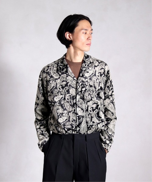 セール】LA BOUCLE オープンカラーダブルポケットロングスリーブ