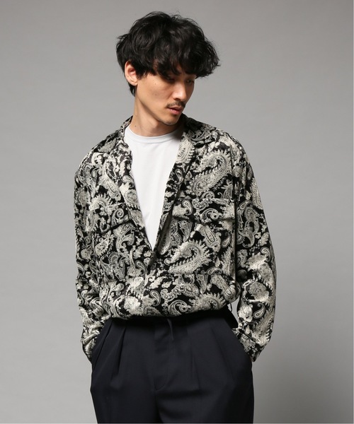 EDIFICE LA BOUCLE（エディフィスラブークル）の「LA BOUCLE オープンカラーダブルポケットロングスリーブ ベロア（シャツ/ブラウス・メンズ・ブラック・44/46/48）」の17枚目の写真