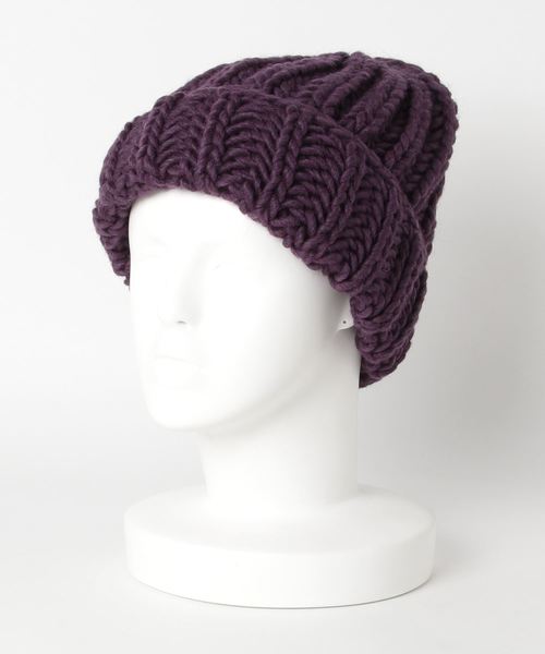 JOURNAL STANDARD（ジャーナルスタンダード）の「【PAESAGGIO DELLA TOSCANA/パッサージオ デラ トスカーナ】リブアミニットボウ（ニットキャップ/ビーニー・レディース・ブラック/ベージュ/パープル・FREE）」の3枚目の写真