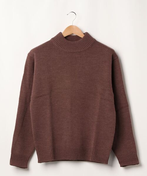 NO WAY(ノーウェイ)の「/エルボーパッチハイネックニット/(ニット/セーター・レディース・ブラウン/グレー/ベージュ/アイボリー・MEDIUM/LARGE/X-LARGE)」の1枚目の写真