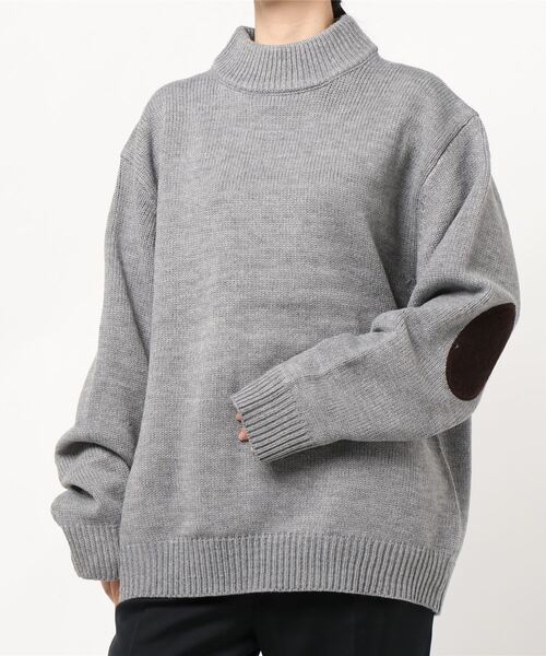 NO WAY(ノーウェイ)の「/エルボーパッチハイネックニット/(ニット/セーター・レディース・ブラウン/グレー/ベージュ/アイボリー・MEDIUM/LARGE/X-LARGE)」の3枚目の写真