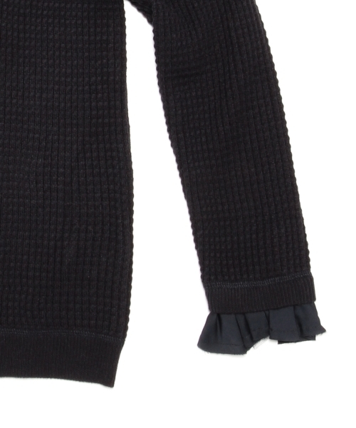 Ray BEAMS(レイビームス)の「Ray BEAMS / ワッフル編み フリルカフス ハイネック(ニット/セーター・レディース・オフホワイト/ライトグレー/ネイビー・ONE SIZE)」の22枚目の写真