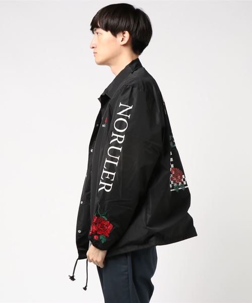 WEGO（ウィゴー）の「WEGO/ROSE刺繍バックロゴコーチジャケット