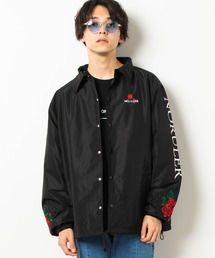 WEGO（ウィゴー）の「WEGO/ROSE刺繍バックロゴコーチジャケット