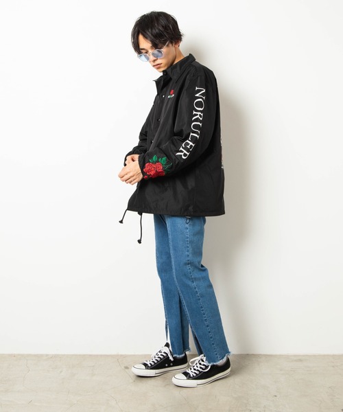 WEGO（ウィゴー）の「WEGO/ROSE刺繍バックロゴコーチジャケット