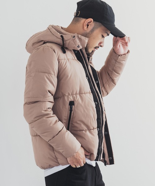 Rocky Monroe（ロッキーモンロー）の「【2way】撥水 フード脱着可能 中綿ジャケット（ダウンジャケット/コート・メンズ・ネイビー/グレー系その他/チャコール/ベージュ/ブラック/カモフラージュ・LL/M/L）」の5枚目の写真