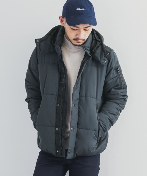 Rocky Monroe（ロッキーモンロー）の「【2way】撥水 フード脱着可能 中綿ジャケット（ダウンジャケット/コート・メンズ・ネイビー/グレー系その他/チャコール/ベージュ/ブラック/カモフラージュ・LL/M/L）」の4枚目の写真