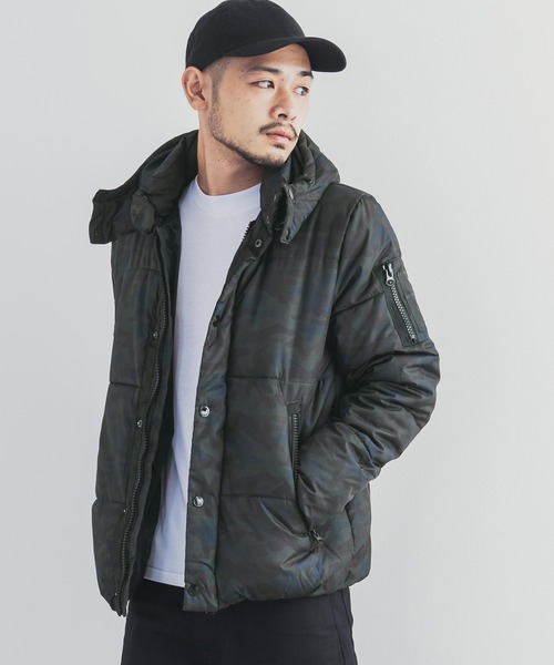 Rocky Monroe（ロッキーモンロー）の「【2way】撥水 フード脱着可能 中綿ジャケット（ダウンジャケット/コート・メンズ・ネイビー/グレー系その他/チャコール/ベージュ/ブラック/カモフラージュ・LL/M/L）」の16枚目の写真