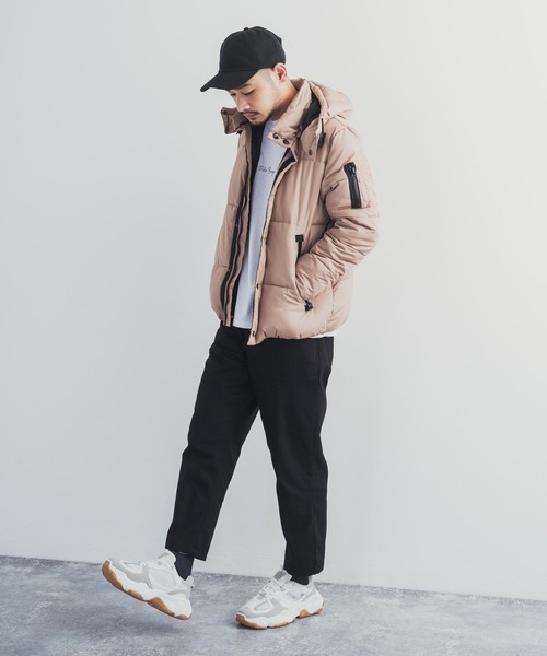 Rocky Monroe（ロッキーモンロー）の「【2way】撥水 フード脱着可能 中綿ジャケット（ダウンジャケット/コート・メンズ・ネイビー/グレー系その他/チャコール/ベージュ/ブラック/カモフラージュ・LL/M/L）」の13枚目の写真
