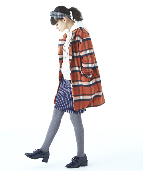WEGO（ウィゴー）の「WEGO/シャギーチェックチェスターコート（チェスターコート・レディース・グレー系その他/レッド系その他・FREE）」の14枚目の写真