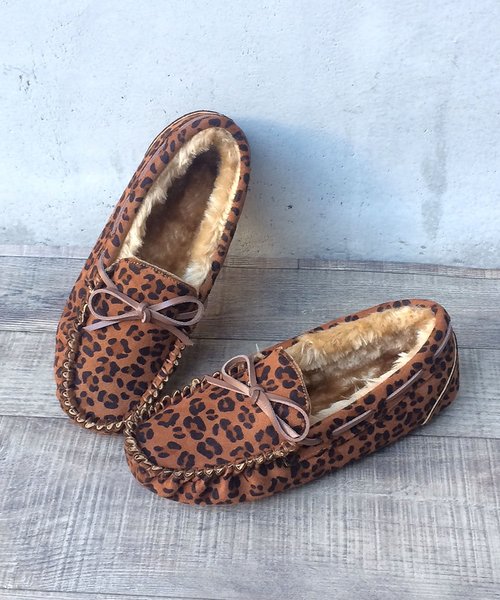 LibertyDoll（リバティードール）の「Liberty Doll / フラットモカシンレースボアスリッポンシューズ(3200)（モカシン/デッキシューズ・レディース・ライトグレー/ブラック/ネイビー/ダークグレー/キャメル/レオパード/カモフラージュ/ベージュ/ダークブラウン・L/M/LL/S）」の9枚目の写真