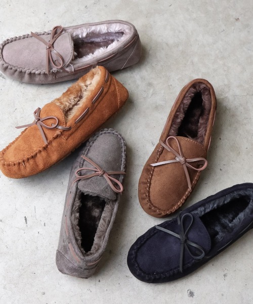 LibertyDoll（リバティードール）の「Liberty Doll / フラットモカシンレースボアスリッポンシューズ(3200)（モカシン/デッキシューズ・レディース・ライトグレー/ブラック/ネイビー/ダークグレー/キャメル/レオパード/カモフラージュ/ベージュ/ダークブラウン・L/M/LL/S）」の14枚目の写真