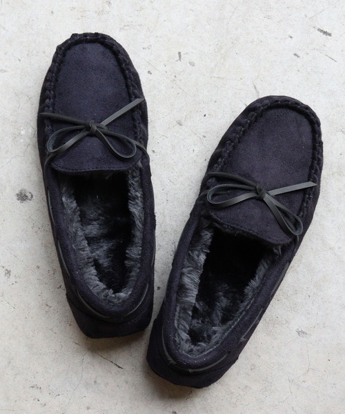 LibertyDoll（リバティードール）の「Liberty Doll / フラットモカシンレースボアスリッポンシューズ(3200)（モカシン/デッキシューズ・レディース・ライトグレー/ブラック/ネイビー/ダークグレー/キャメル/レオパード/カモフラージュ/ベージュ/ダークブラウン・L/M/LL/S）」の15枚目の写真