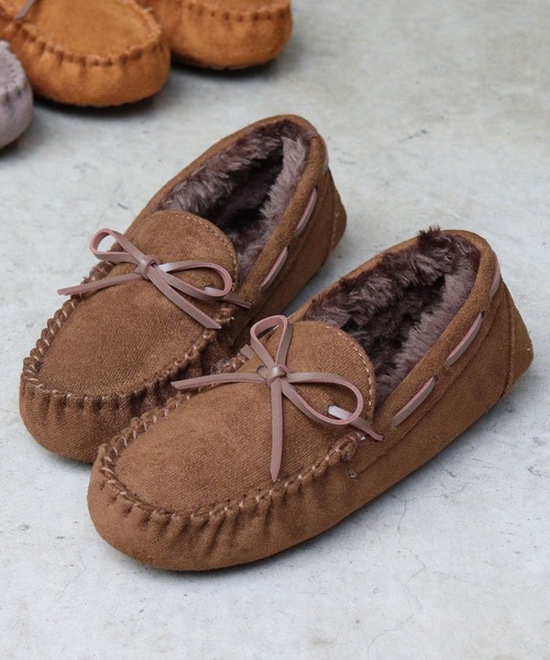 LibertyDoll（リバティードール）の「Liberty Doll / フラットモカシンレースボアスリッポンシューズ(3200)（モカシン/デッキシューズ・レディース・ライトグレー/ブラック/ネイビー/ダークグレー/キャメル/レオパード/カモフラージュ/ベージュ/ダークブラウン・L/M/LL/S）」の18枚目の写真